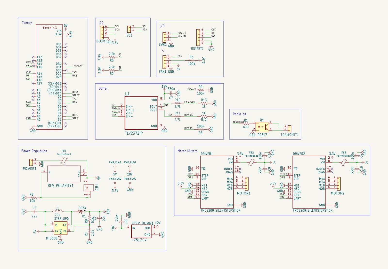 Automated impedance matcher control board schematic