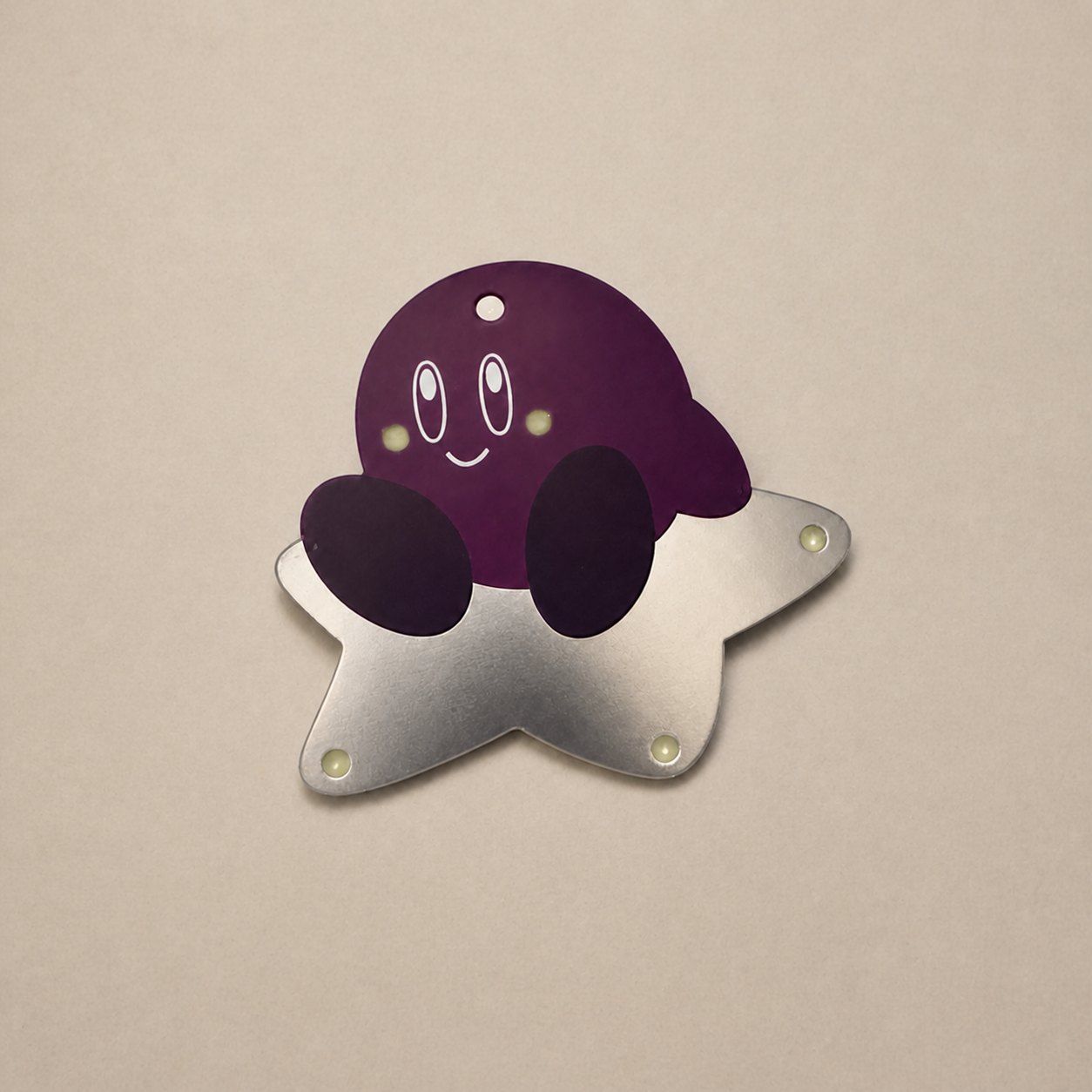 Kirby-shaped LED keychain PCB