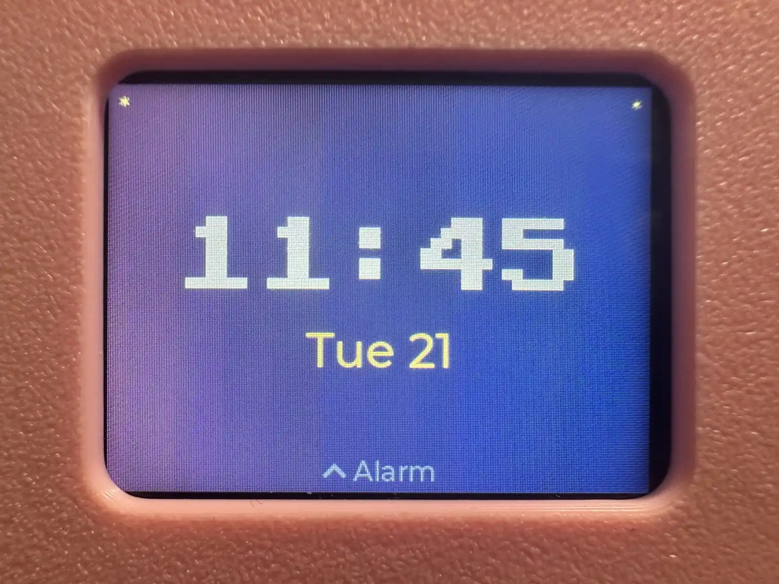 Kirby Companion clock and alarm interface
